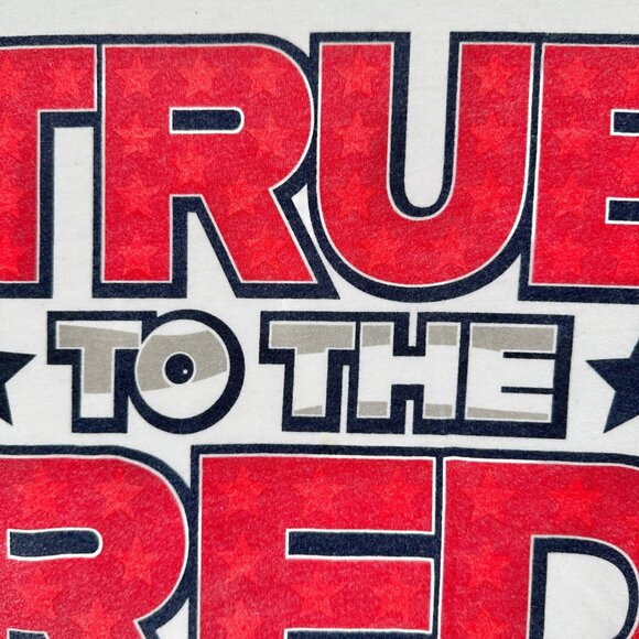 Way To Celebrate! Patriotic T-Shirt L White "True To The Red White And Blue" - Picture 3 of 9